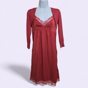 Liu Jo Garnet Rose Lace-Trim Dress | NWT